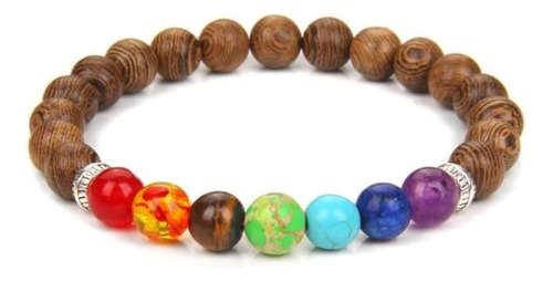 Pulsera 7 Chakras Amuleto Buda Piedra Natural Equilibrio Ora