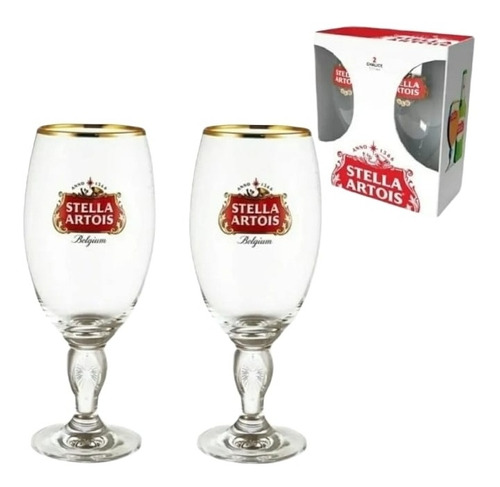 Copas Cerveza Stella Artois Original Pack X 2 En Caja Regalo