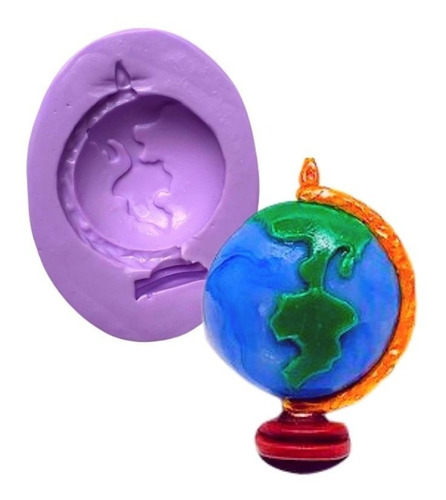 Ce729 Molde De Silicone Globo Viagem Confeitaria/artesanato 