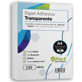 Papel Adhesivo Transparente A4 120 Micro Pack 20 Hojas