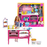 Barbie Muñeca Malibu Playset Pasteleria Con Accesorios