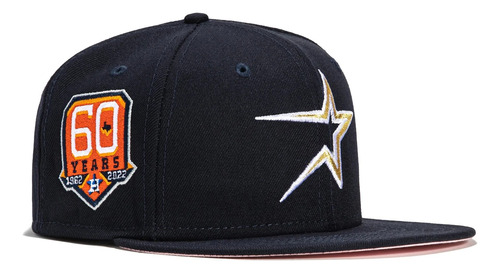 Gorra New Era Astros Houston 59fifty Plana Seda Uv Rosa