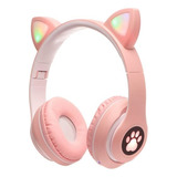 Fone Bluetooth Infantil Kids Criança Gatinho Com Led Sem Fio