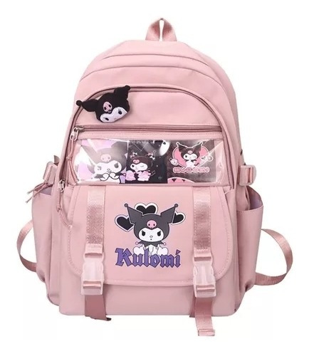 Mochila Casual Sanrio Kuromi Con Dibujos Animados, A La Moda