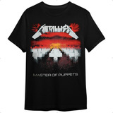 Camiseta Metallica Preta Banda De Rock Master Of Puppets