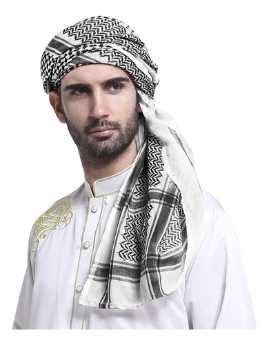 Hombres Arabe Kafiya Keffiyeh Árabe Musulmán Pañuelo Para La