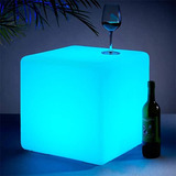 Silla Led Cubo Inalámbrico De 16'' Luces, Asiento Led ...