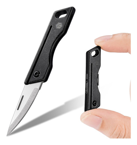 Kk06bk Mini Cuchillo De Bolsillo De Titanio Para Transporte 