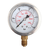 Manómetro 0-250 Bar 0- 3750 Psi G1/4 Con Dial De 63 Mm Para