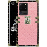 Funda Para Galaxy S20 Ultra, Rosa/cuadrada/resistente