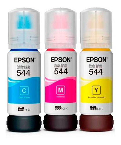 3 Tintas Color Originales Epson 544 Imp  L5190 L4110 L3110