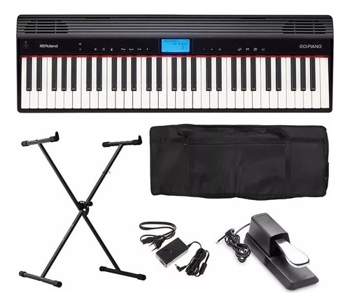 Piano Roland Go Piano 61 Teclas 5/8 Kit+sup+capa+pedal