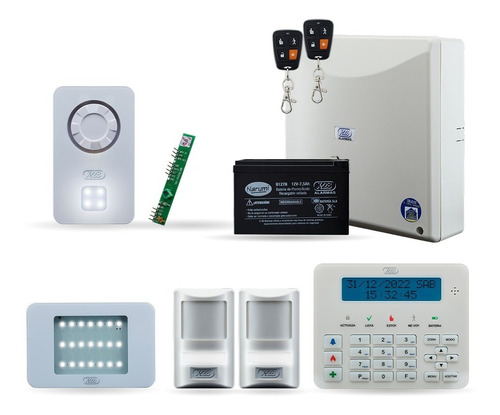 Kit Alarma Casa X-28 8 Zonas Con Luz De Emergencia