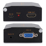 Convertidor De Audio Portátil Vgaaudio A Hdmi 1080p