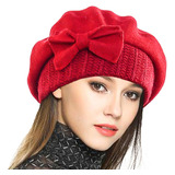 Vecry Lady French Beret 100% Lana Boina Floral Vestido Beani