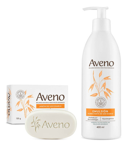 Aveno Combo Emulsión X 400 Ml + Jabón Compuesto 120 Gr