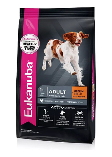 Alimento Eukanuba Perro Adulto Raza Mediana Mix Bolsa 3kg