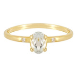 Anillo Compromiso Oro 14kt Diamantes Naturales Con Topacio