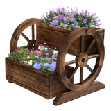 Oiprtgfj Jardinera De Madera Con Ruedas, Maceta Decorativa P