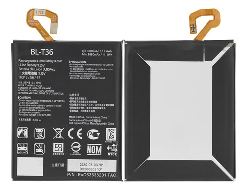 Bateria Compatible Con LG Bl T36  K11 K10 2018 