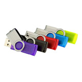 Memorias Usb 2.0 8gb Kit 5pzs Básica Giratoria Ld102 Daltech