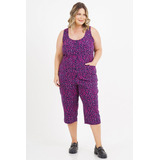 Macacão Cropped Plus Size Leandra