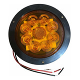 Plafon 12 Led Redondo 4 PuLG Freno/cuartos/direccional Ambar