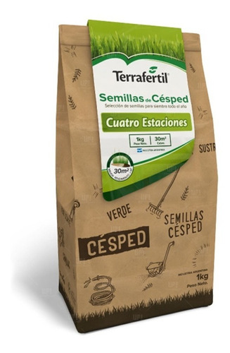 Semilla Cesped Pasto Terrafertil - 4 Estaciones Premium 5kg