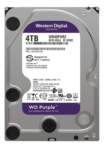 Disco Duro 4tb Western Digital Purple