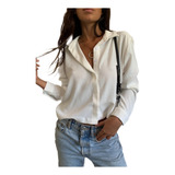 Blusa Camisa Premium Crepe Elastizado Noche