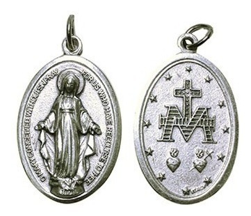 Medalla Milagrosa Metal 30mm Italiana - Santería San Juan 