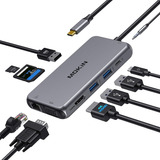 Hub Usb C Mokin A Usb 3.0 Hdmi Vga Ethernet Sd/tf Usb C