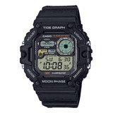 Reloj Casio Digital Negro Ws-1700h-1a Hombre Fase Lunar