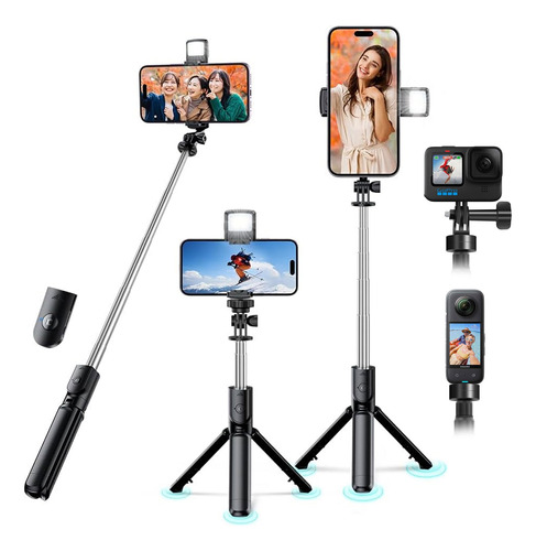 Tripode Palo Selfie Con Bluetooth Estabilizador Con Luz S03