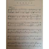 Partitura Antigua Inedita. Rebeca. Manuel Carballo 1922