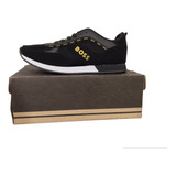 Tenis B0ss Negro Con Oro Urbano Calidad 1.1