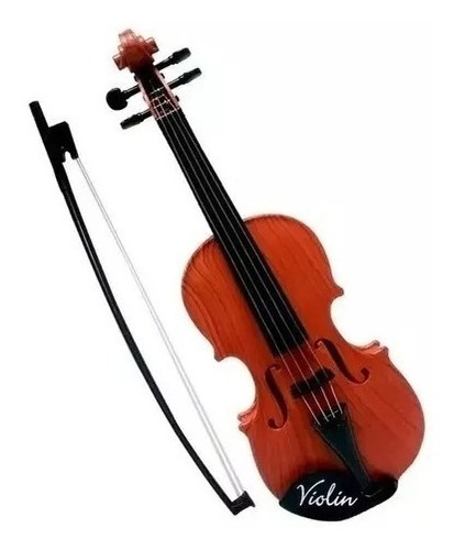 Violino De Plástico Infantil Com Arco Colors 42cm Presente