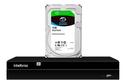 Nvr Nvd Gravador Intelbras 1408 4k Ultra Hd Rede Ip Hd 1tb