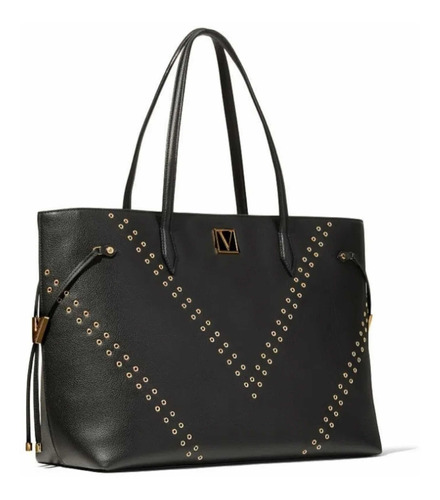 Victorias Secret Tote Black Gormet Con Tachas