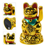 Gato De La Suerte Dorado Fortuna Dinero Maneki Neko A Pila