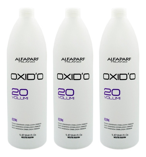 Alfaparf X3 Oxidantes 20 Volúmenes Para Tintura Color 1lt 6c