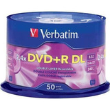 Disco Virgen Dvd+r Dl Verbatim De 8x Por 50 Unidades