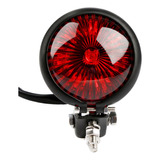 Luz Trasera Led Negra Cafe Racer Roja De 12 V Para Harley Ch