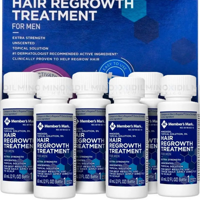 Minoxidil 5% Solución Tópica 6 Meses Member's Mark | Envío gratis