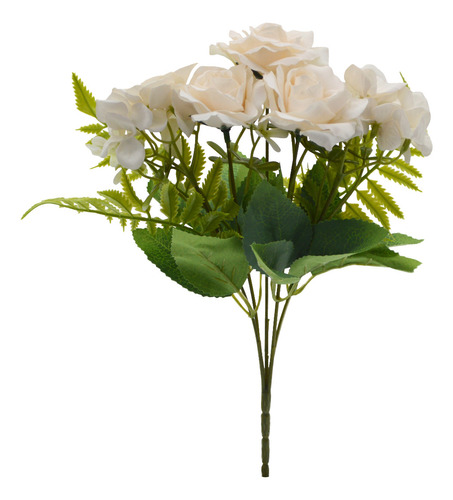 Ramo De Flores Artificiales Rosas Decoración Hogar 29cm