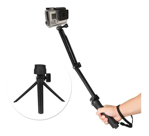 Monopod 3 Vías Stand Tripode Monopie Para Gopro 10 9 Cam Dep