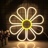 Nxyx Flower Neon Signs Warm White Led Neon Light For Wall De