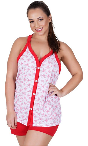 Kit De Pijama Baby Dool Plus Size 3 Modelos Diferentes Verão Meia Estação Bermuda 46 48 50 52