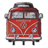 Portallaves Vw Kombi Porsche Roja 24,5 X 29 Cm