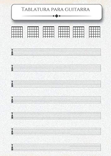 Cuaderno De Tablatura Para Guitarra: Tamaño A4 - 110 Paginas